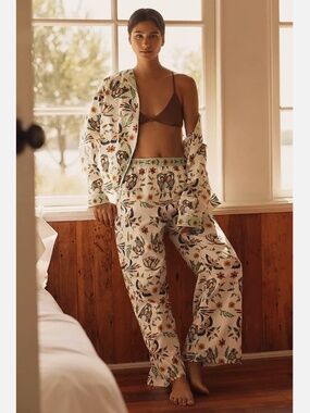 NWT ANTHROPOLOGIE LYREBIRD CLOUD FLANNEL PAJAMA PANTS